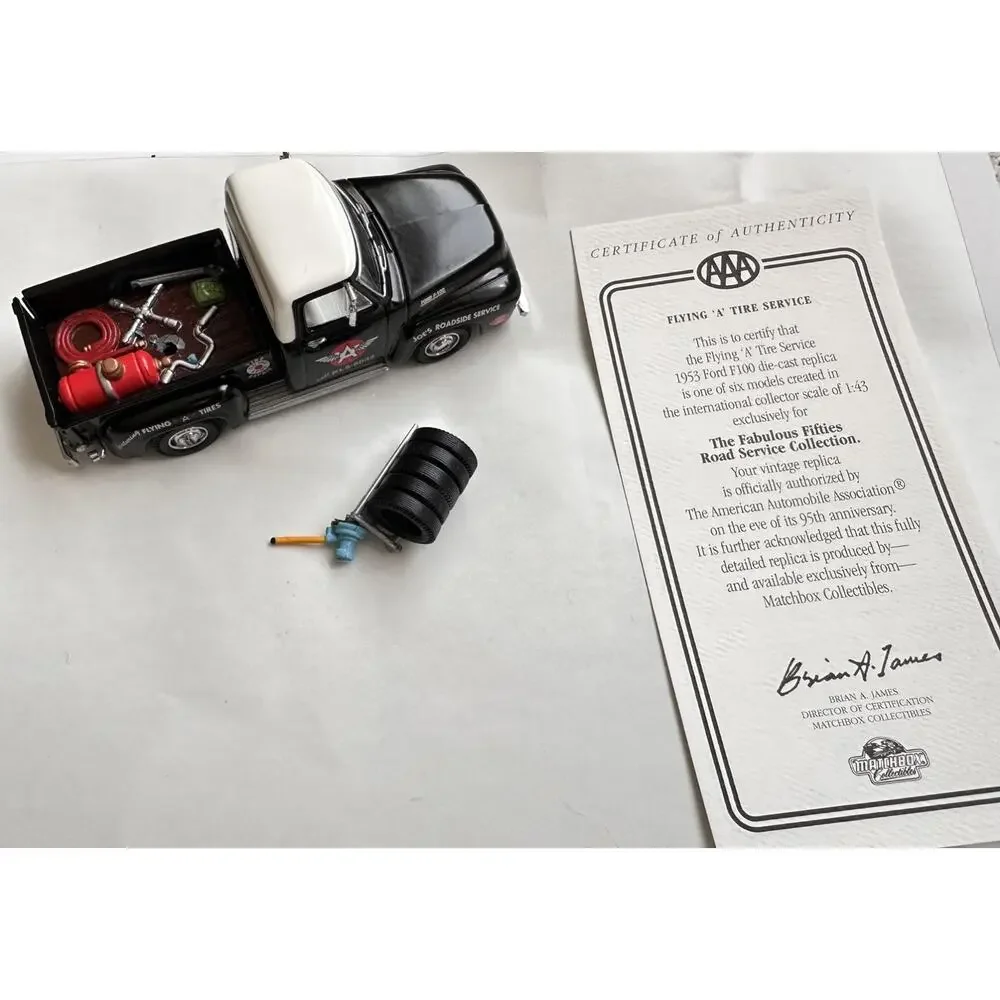 A16 Matchbox Diecast Toy 1953 FordJoe’s Flying A Tire Service Pick Up 1:43